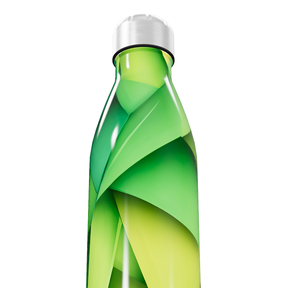 Garrafa Inox Verde - Estampa Geométrica