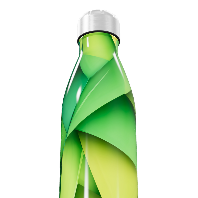 Garrafa Inox Verde - Estampa Geométrica