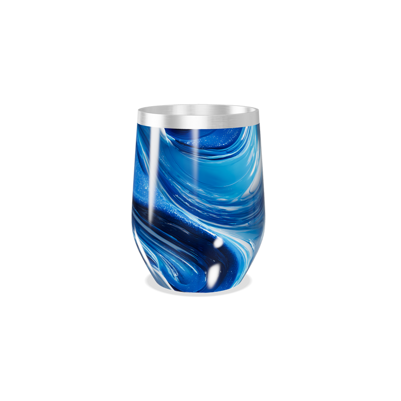 Copo Térmico Slim - Azul Marmorizado Inox