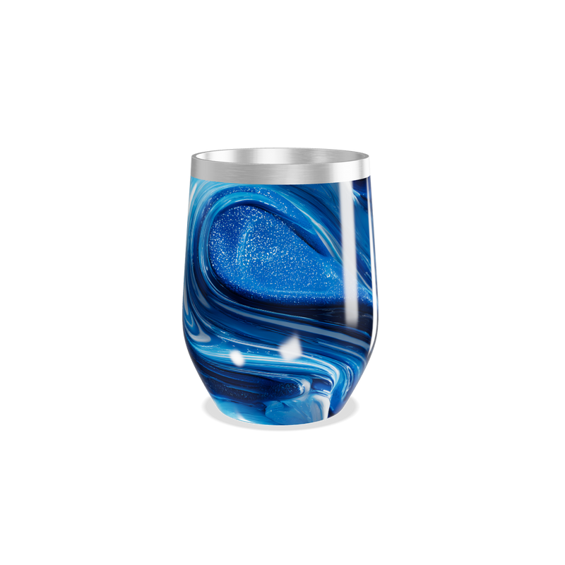 Copo Térmico Slim - Azul Marmorizado Inox