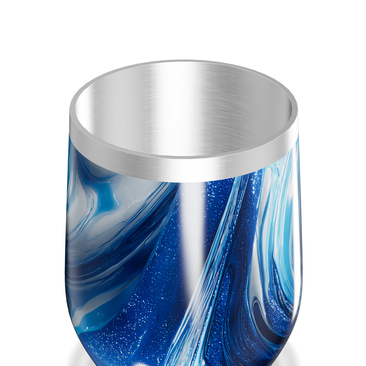 Copo Térmico Slim - Azul Marmorizado Inox