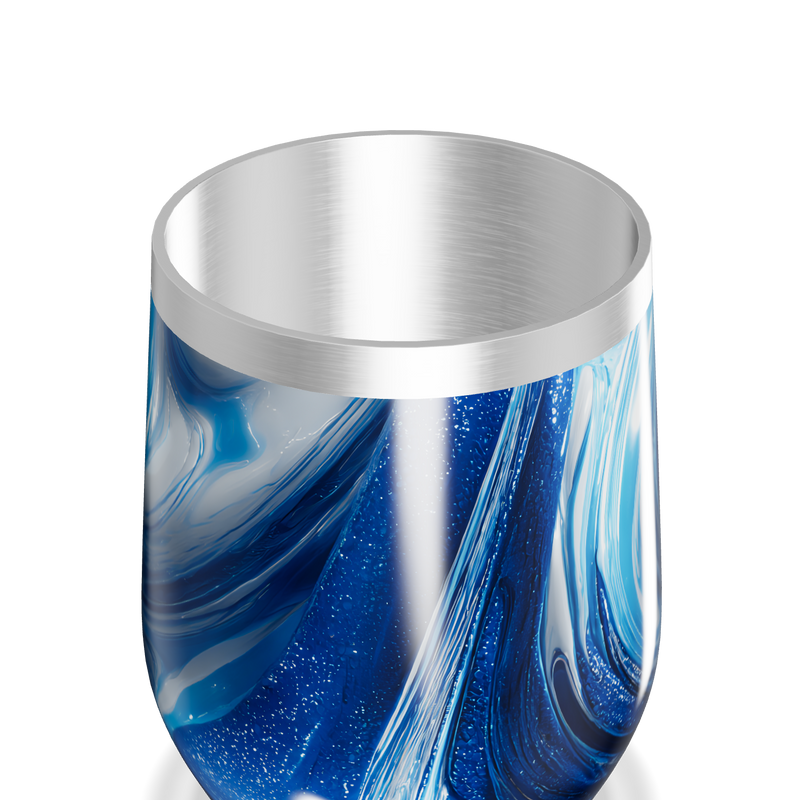 Copo Térmico Slim - Azul Marmorizado Inox