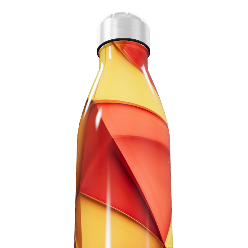 Garrafa Inox - Estampa Abstrata Colorida