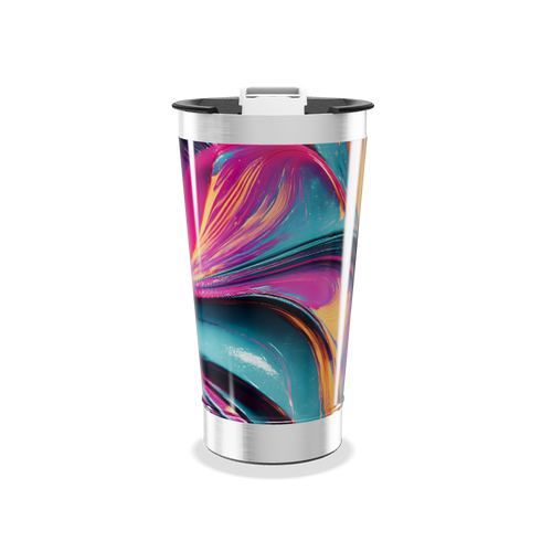 Copo Térmico - Estampa Colorida Abstrata