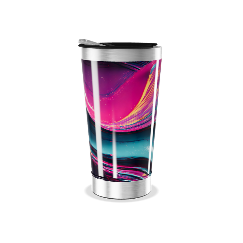 Copo Térmico - Estampa Colorida Abstrata