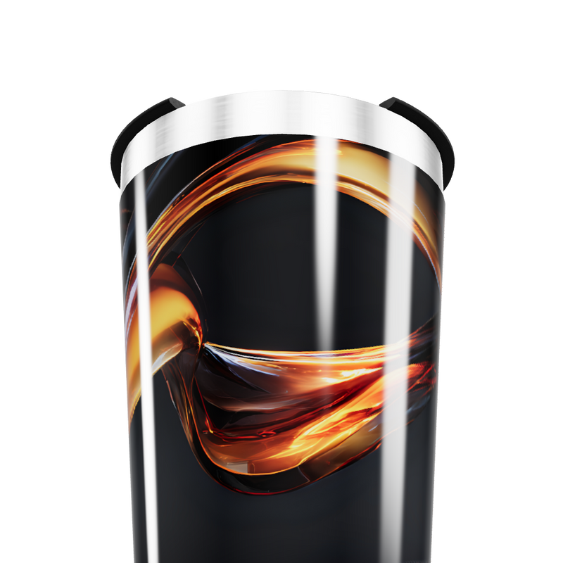 Copo Térmico - Preto com Estampa Fluida