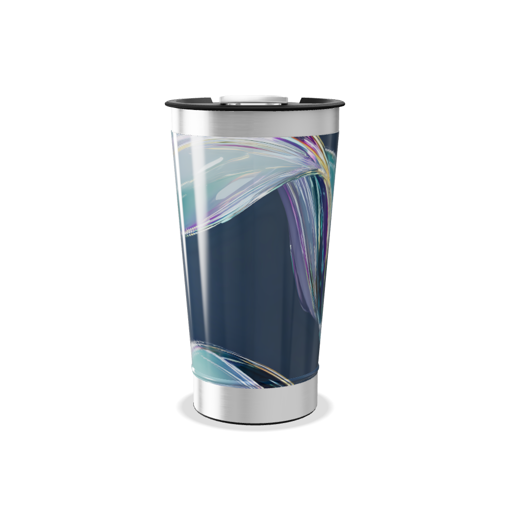 Copo Térmico - Estampa Azul Metalizado