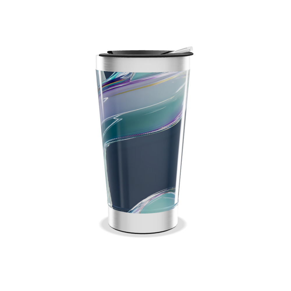 Copo Térmico - Estampa Azul Metalizado