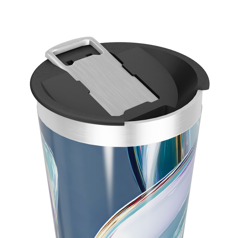 Copo Térmico - Estampa Azul Metalizado