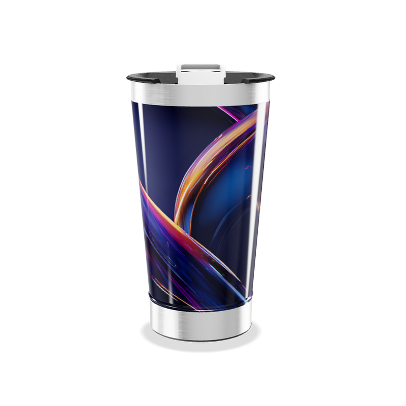 Copo Térmico - Design Abstrato Colorido