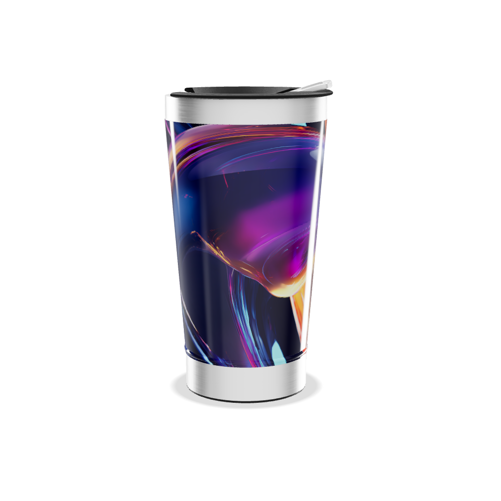 Copo Térmico - Design Abstrato Colorido