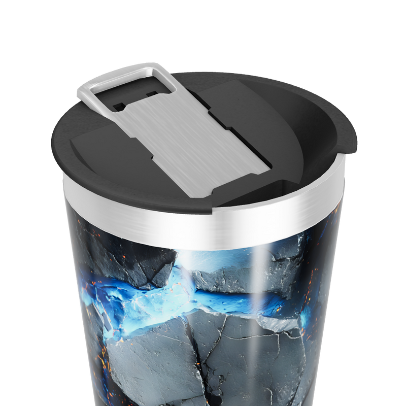 Copo Térmico - Estampa Geométrica Azul