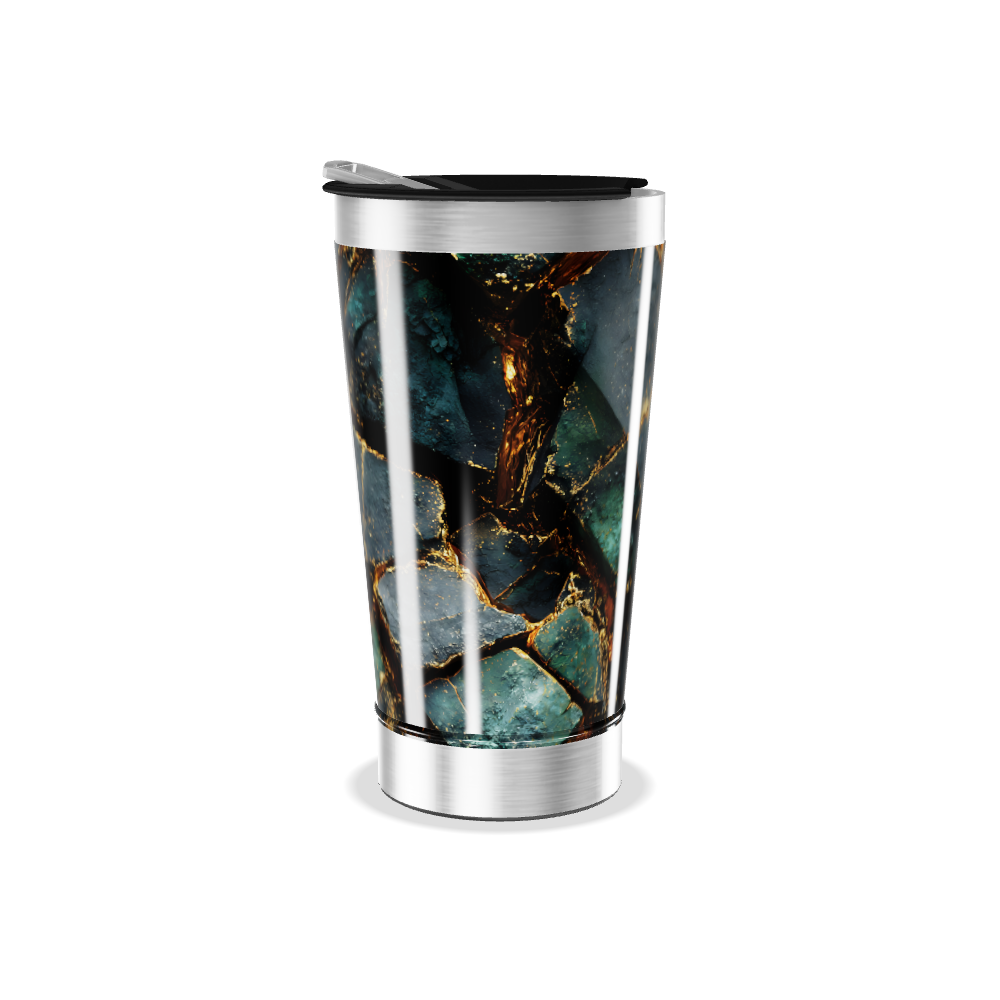 Copo Térmico - Mármore Verde Inox