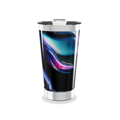 Copo Térmico - Preto com Design Colorido