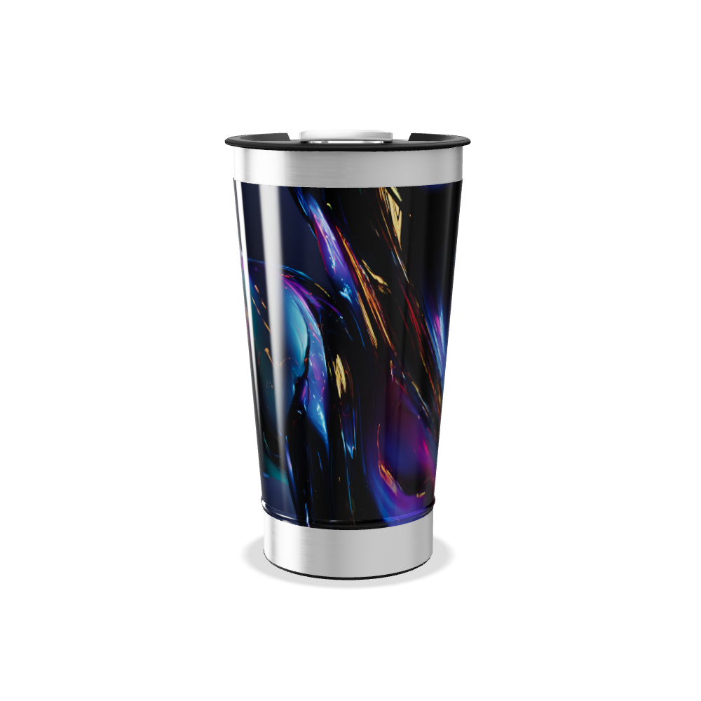 Copo Térmico - Preto com Design Colorido