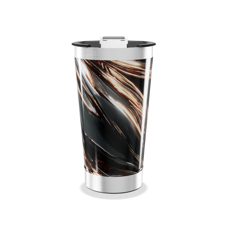 Copo Térmico - Preto com efeito mármore