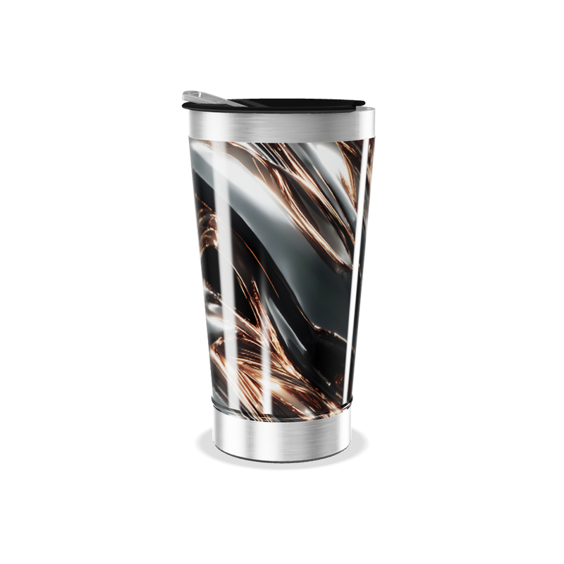 Copo Térmico - Preto com efeito mármore