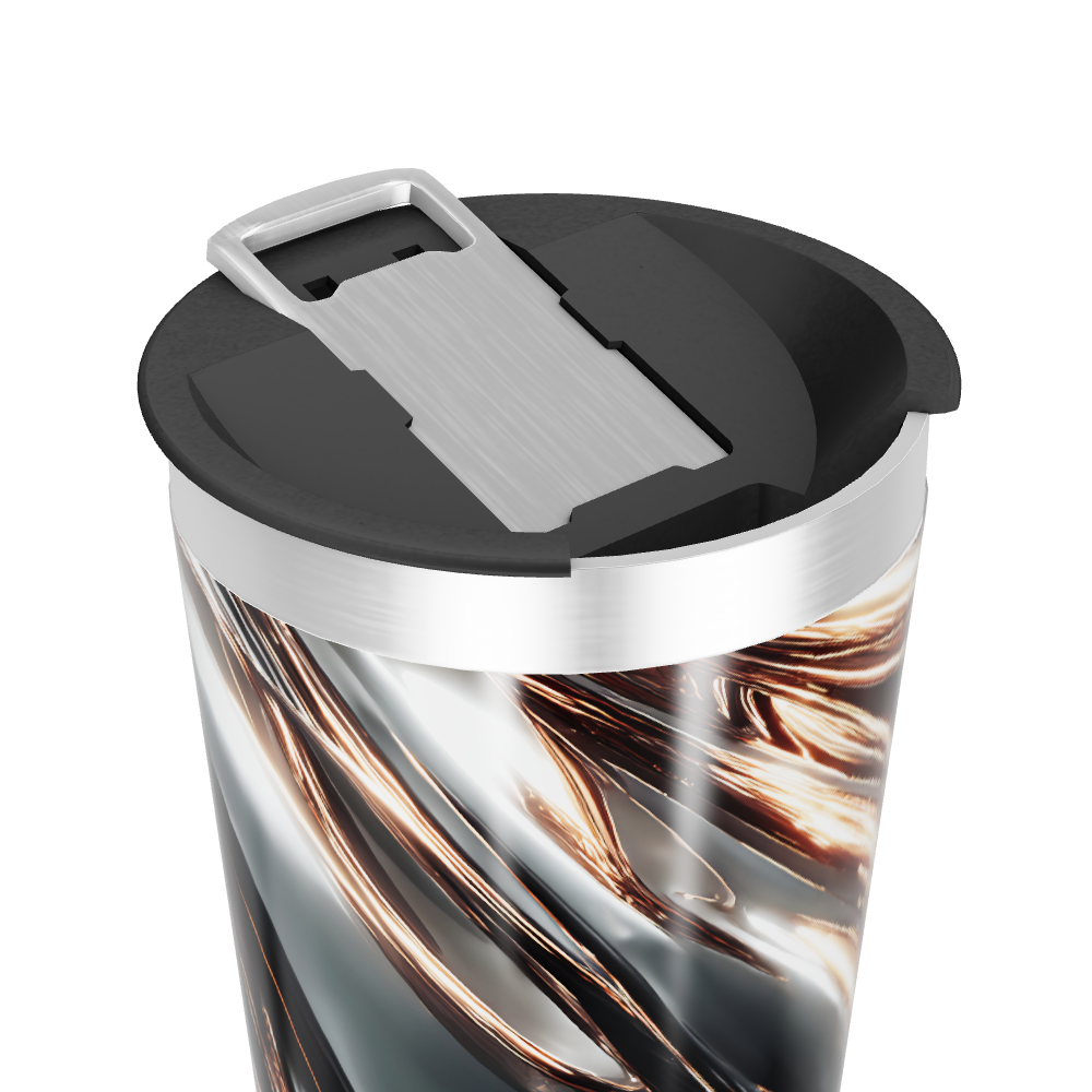 Copo Térmico - Preto com efeito mármore