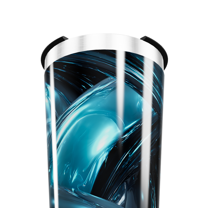 Copo Térmico - Estampa Azul Abstrata