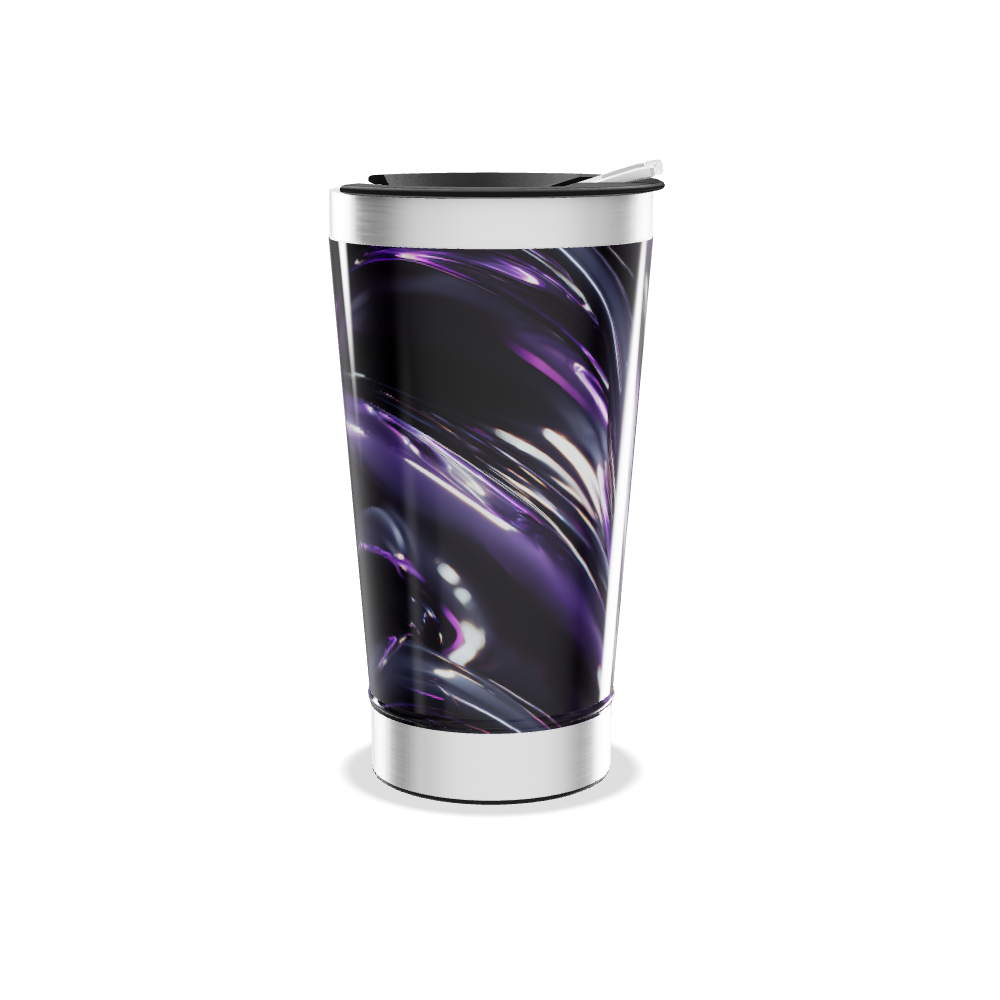 Copo Térmico - Preto com Design Roxo