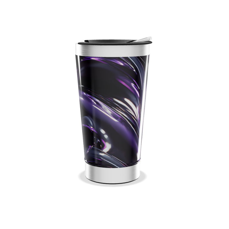 Copo Térmico - Preto com Design Roxo