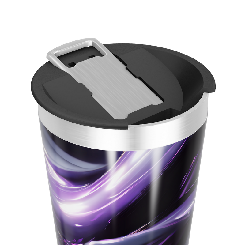 Copo Térmico - Preto com Design Roxo