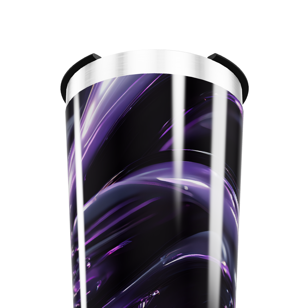 Copo Térmico - Preto com Design Roxo