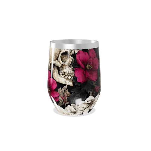 Copo Térmico Slim - Caveira Floral Colorido