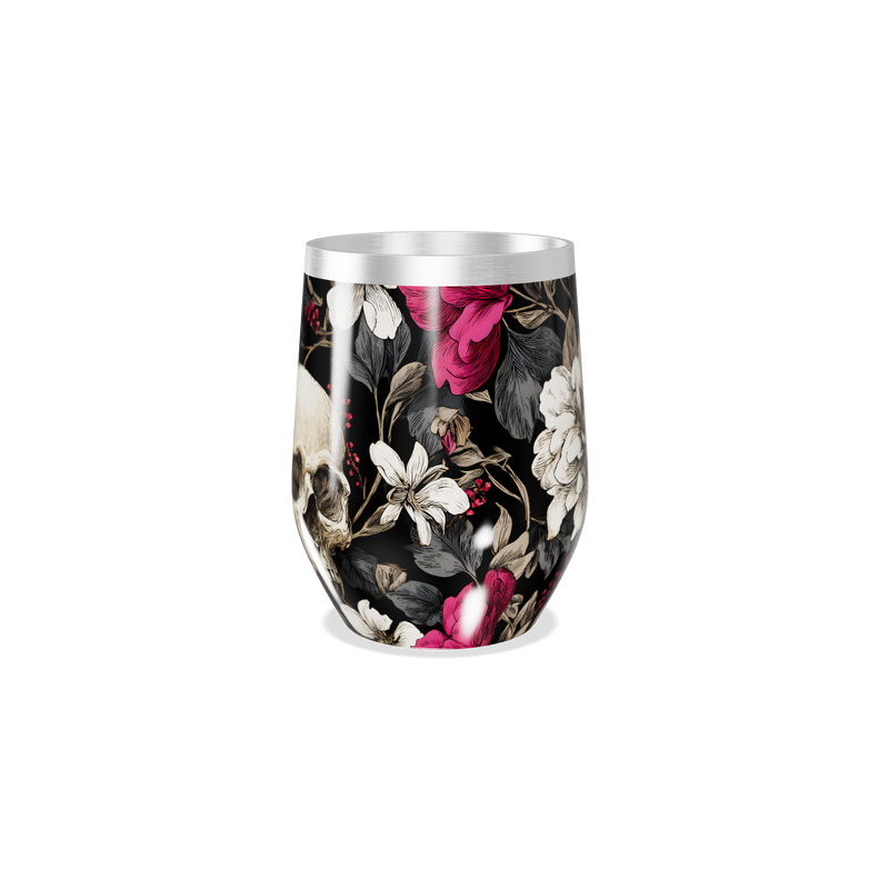 Copo Térmico Slim - Caveira Floral Colorido