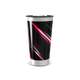 Copo Térmico - Design Abstrato Preto e Vermelho