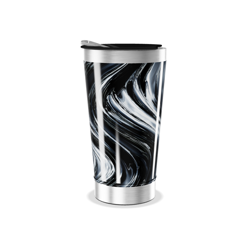 Copo Térmico - Preto Marmorizado Aço Inox