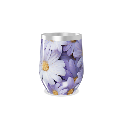 Copo Térmico Slim - Flores Roxas Aço Inox