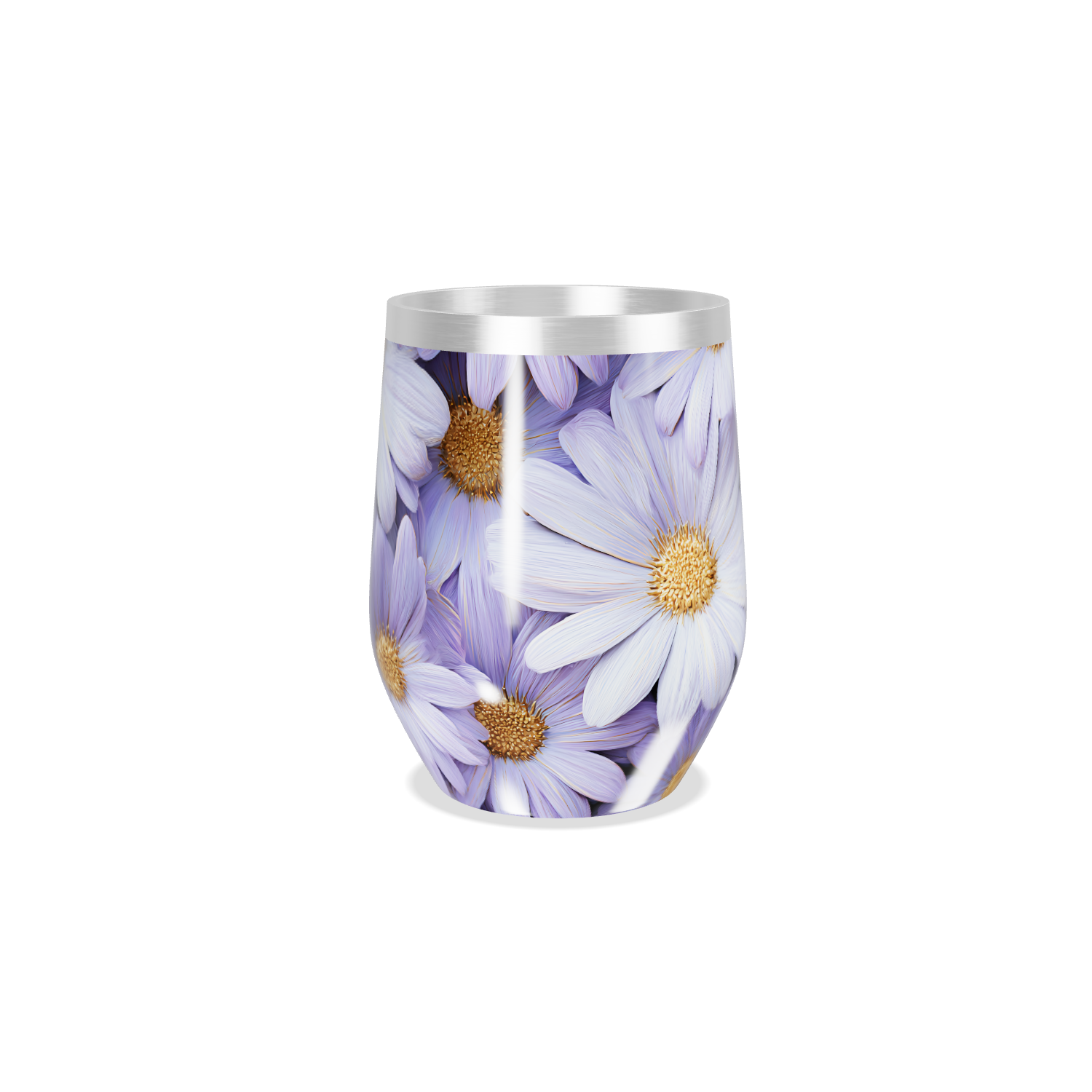 Copo Térmico Slim - Flores Roxas Aço Inox