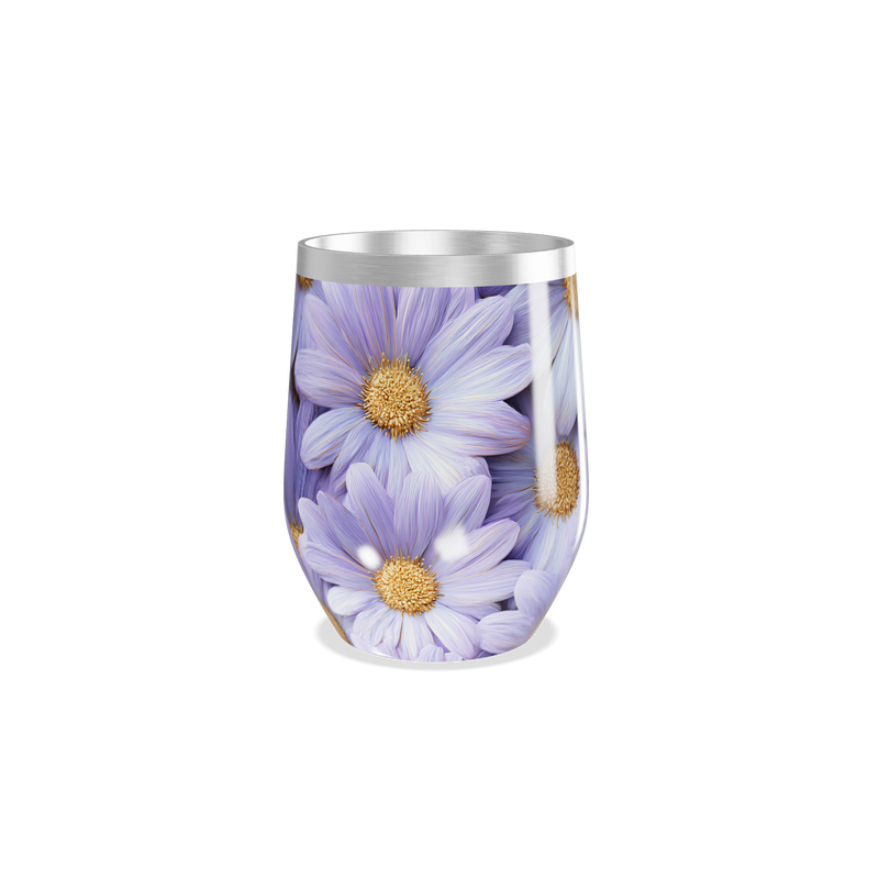 Copo Térmico Slim - Flores Roxas Aço Inox