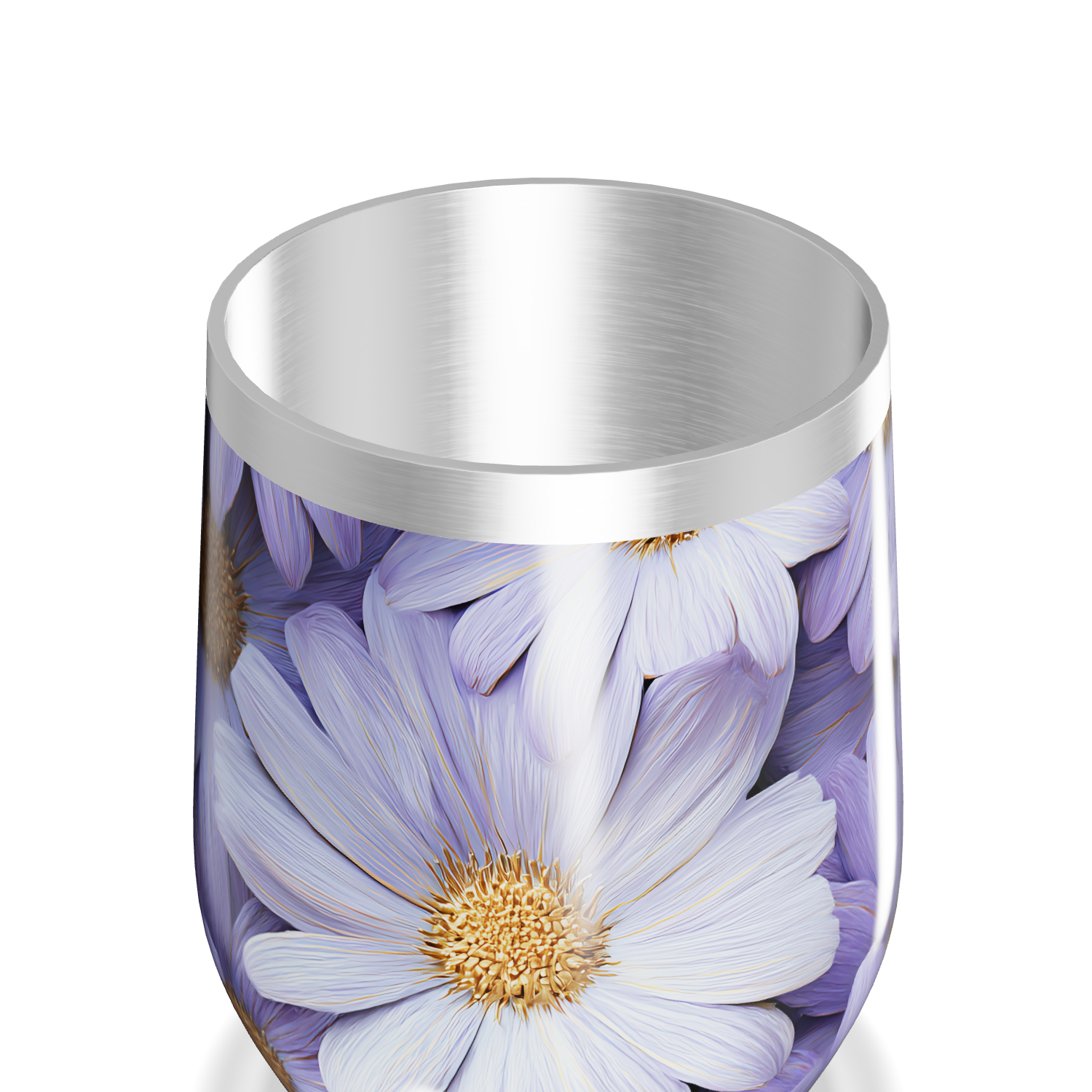 Copo Térmico Slim - Flores Roxas Aço Inox