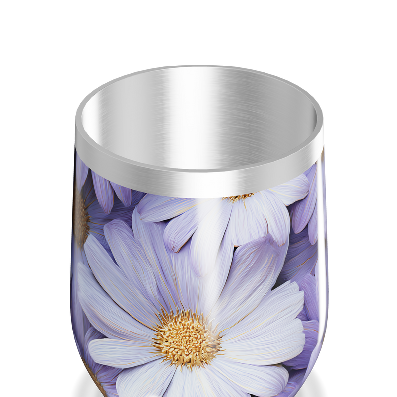 Copo Térmico Slim - Flores Roxas Aço Inox