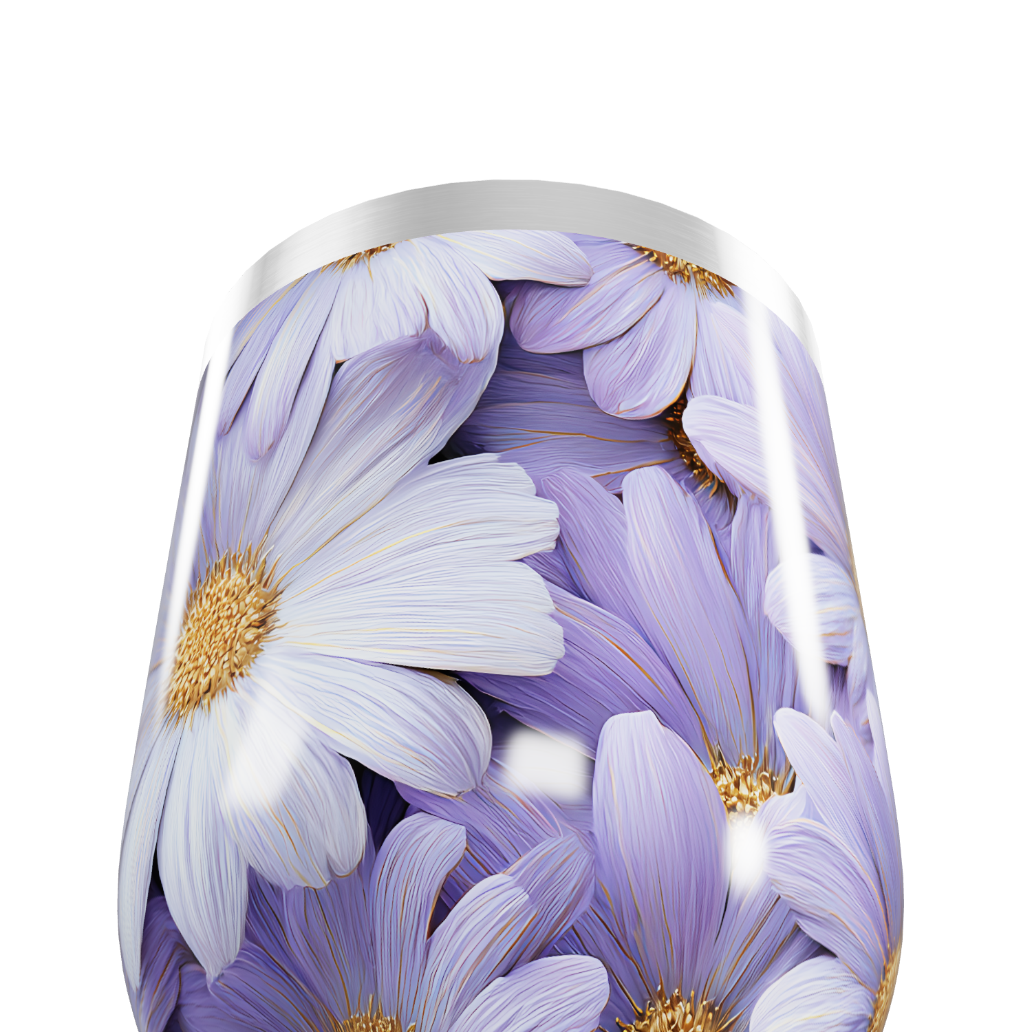 Copo Térmico Slim - Flores Roxas Aço Inox