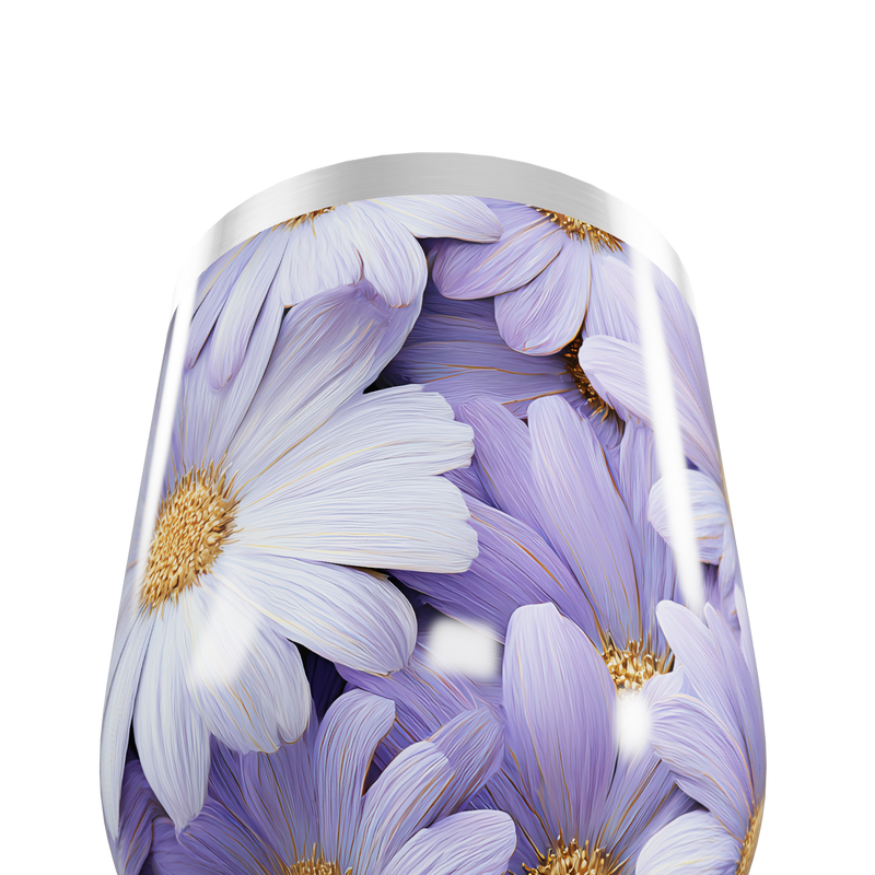 Copo Térmico Slim - Flores Roxas Aço Inox