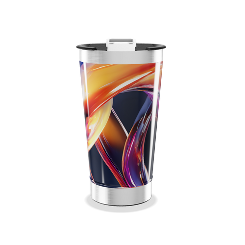 Copo Térmico - Estampa Abstrata Colorida