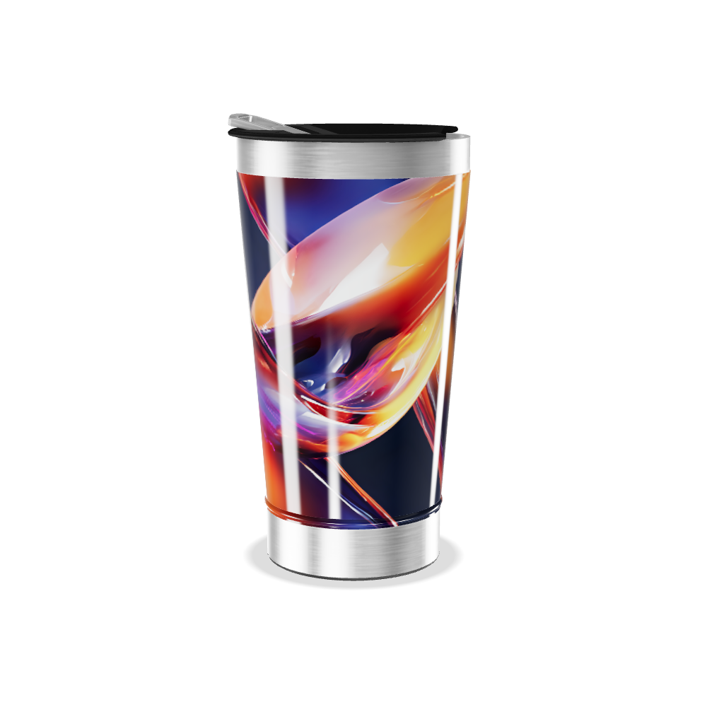 Copo Térmico - Estampa Abstrata Colorida