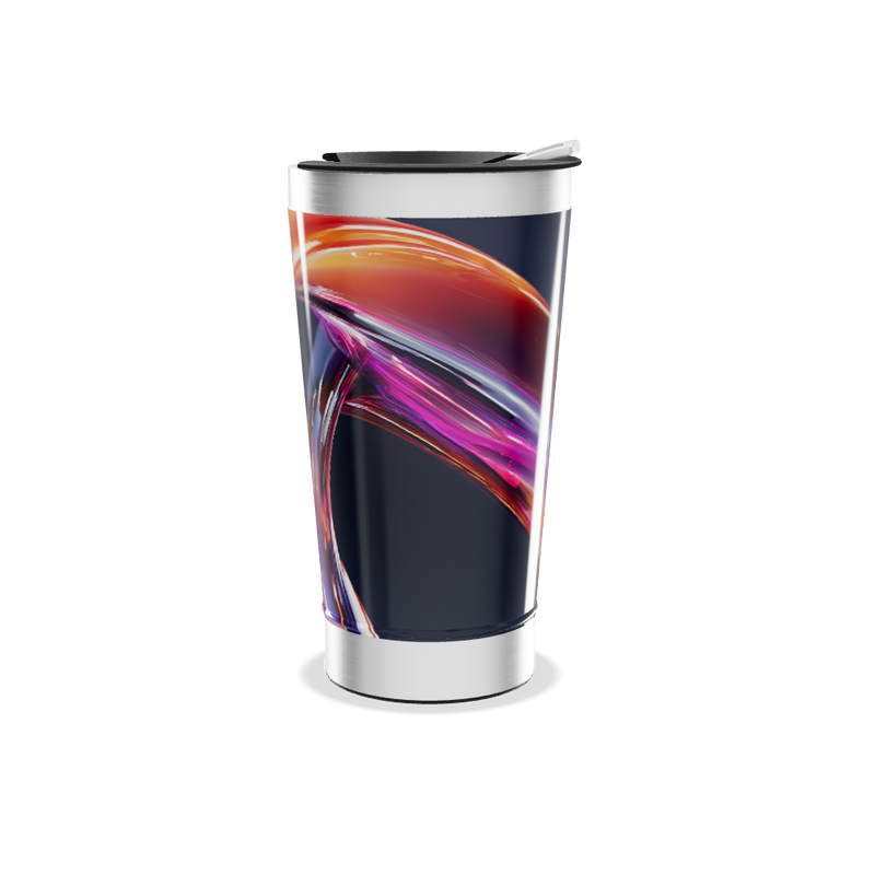 Copo Térmico - Estampa Abstrata Colorida