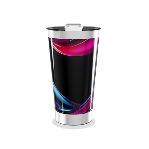 Copo Térmico - Design Preto e Colorido