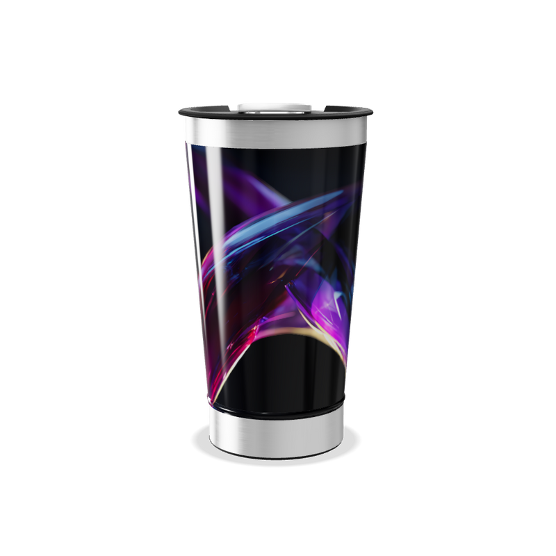 Copo Térmico - Design Preto e Colorido