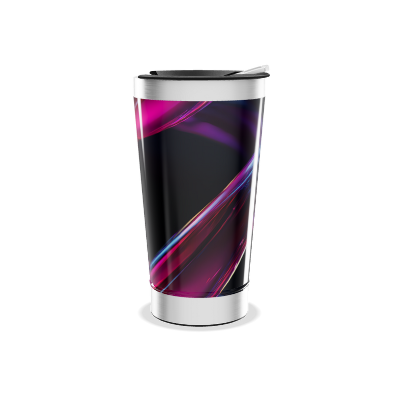 Copo Térmico - Design Preto e Colorido