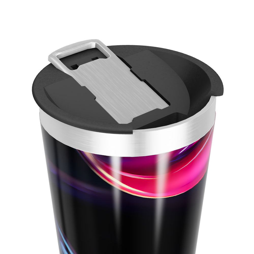 Copo Térmico - Design Preto e Colorido