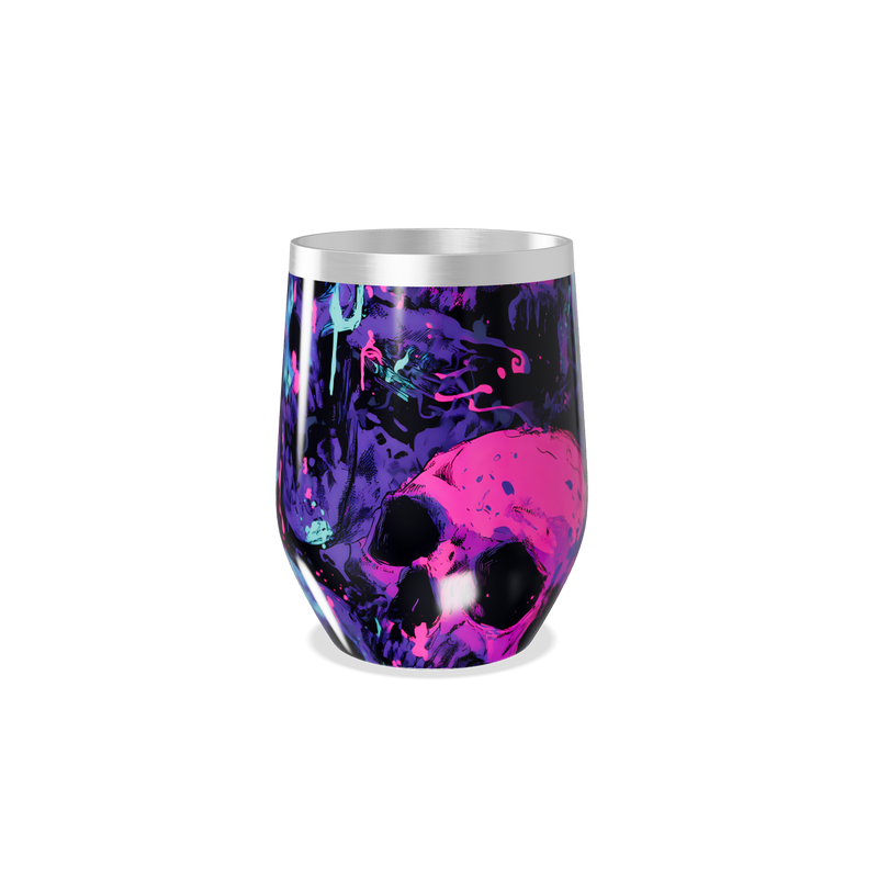 Copo Térmico Slim - Estampa Caveira Neon