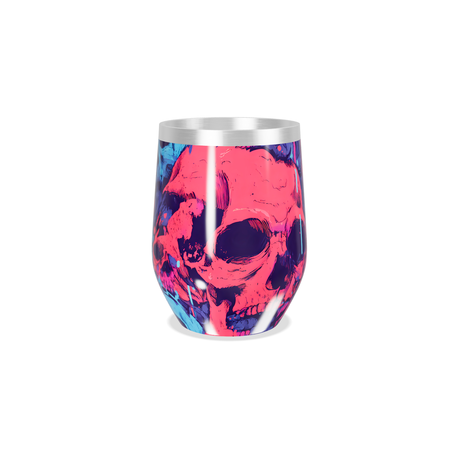 Copo Térmico Slim - Estampa Caveiras Coloridas