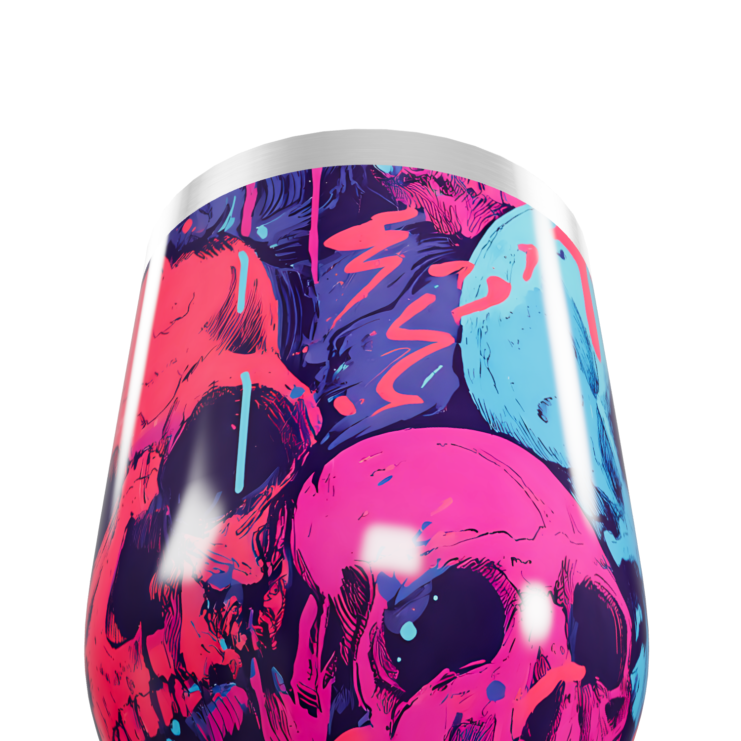 Copo Térmico Slim - Estampa Caveiras Coloridas