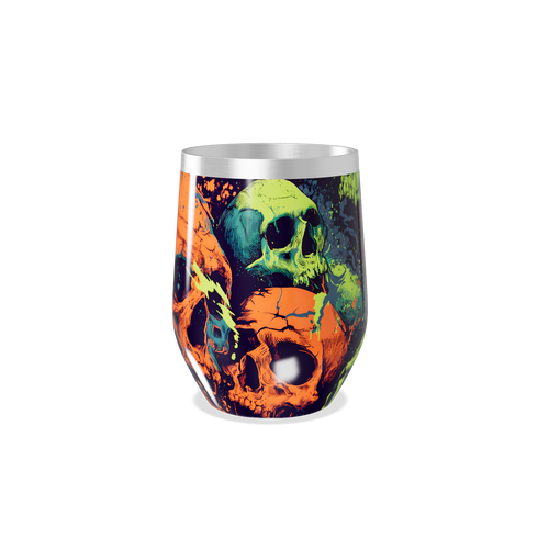 Copo Térmico Slim - Estampa Caveiras Coloridas
