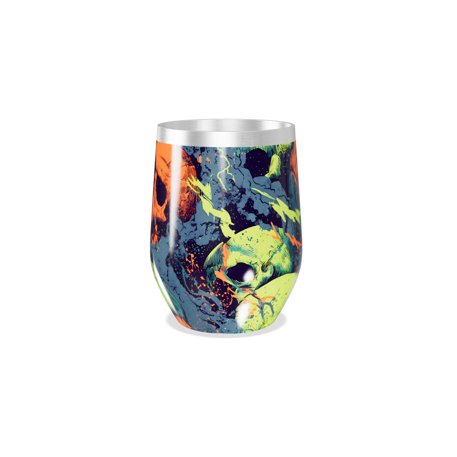 Copo Térmico Slim - Estampa Caveiras Coloridas